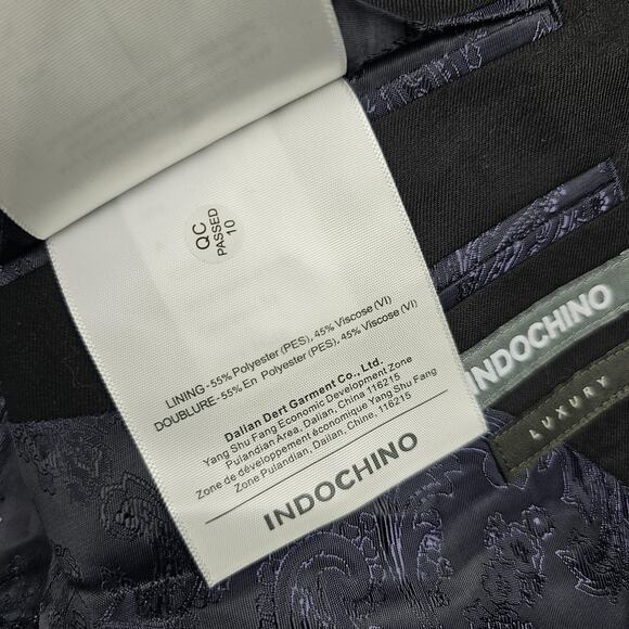 Indochino Blazer Mens 41 Black Wool Cashmere Yaletown Luxury Suit Jacket Career - Picture 5 of 13